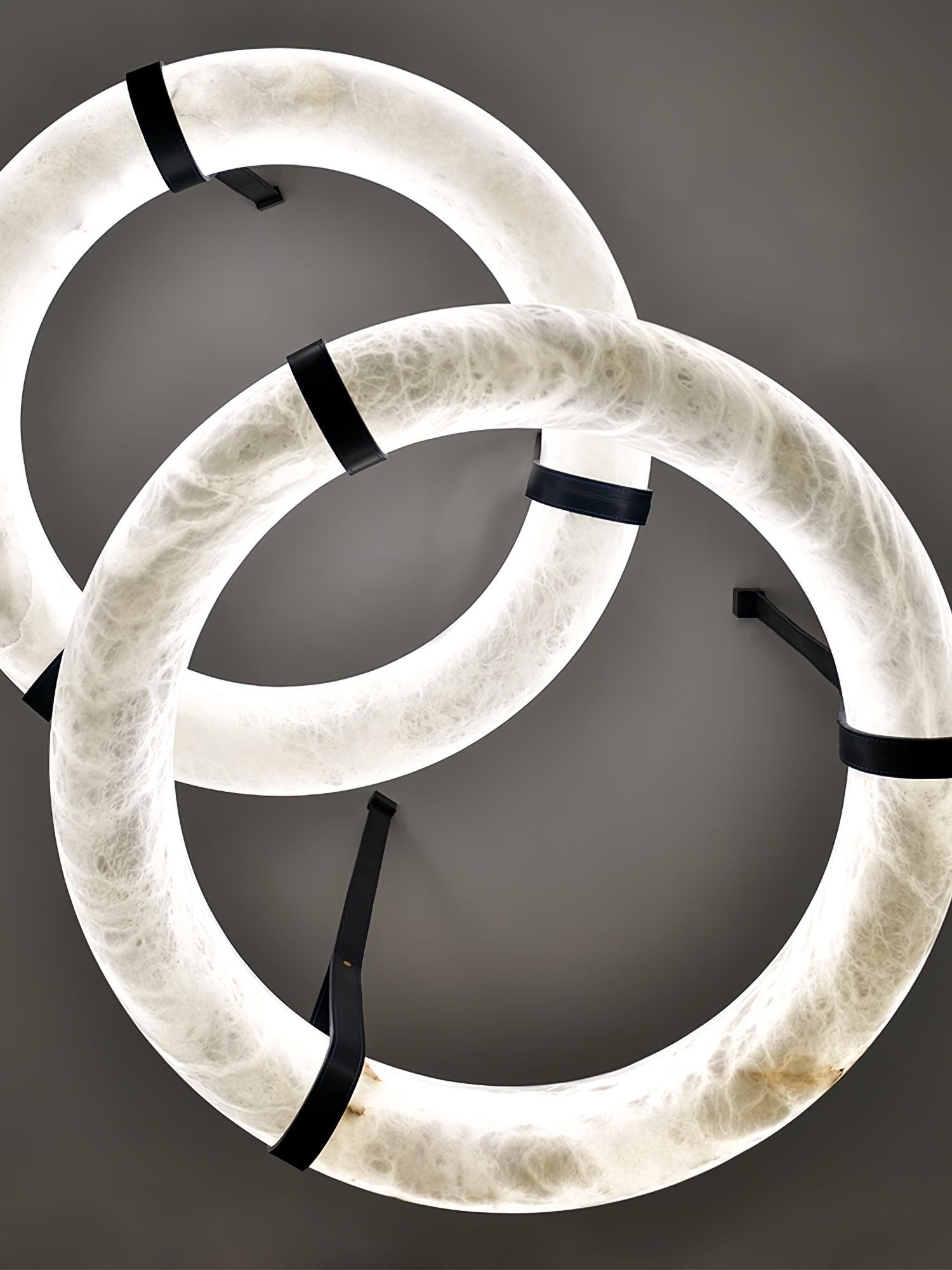 Alabaster Torus Suspension Light