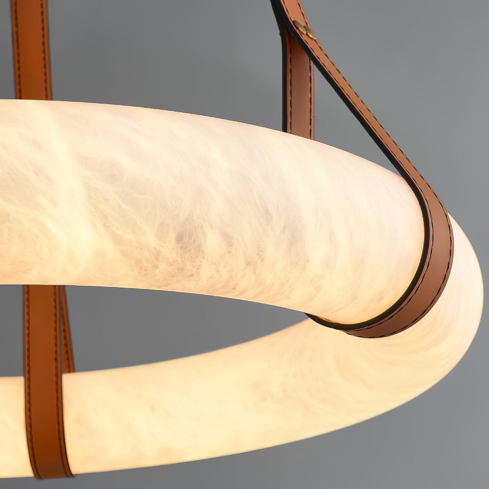 Alabaster Torus Suspension Light