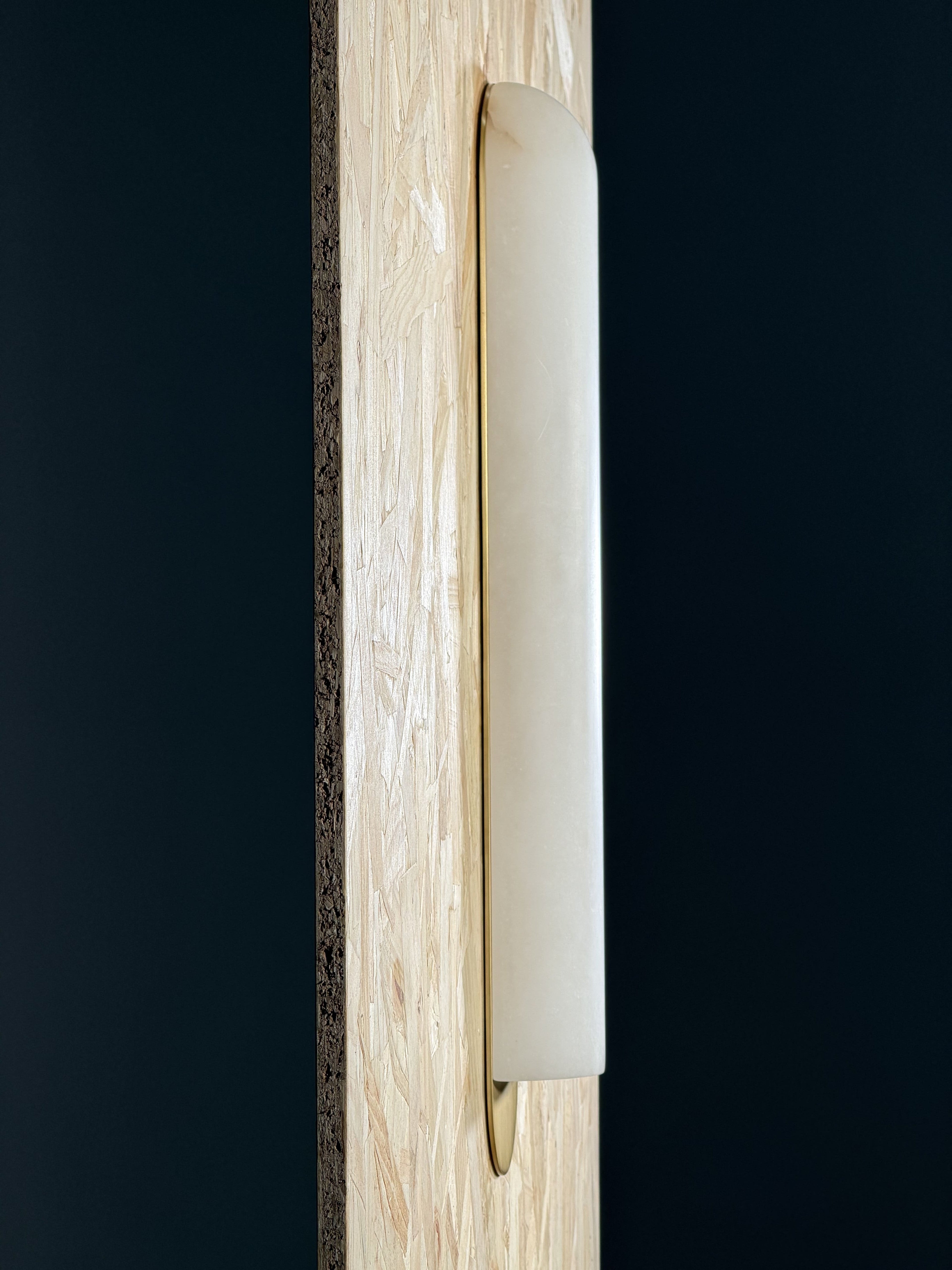 Curved Alabaster Wall Sconce